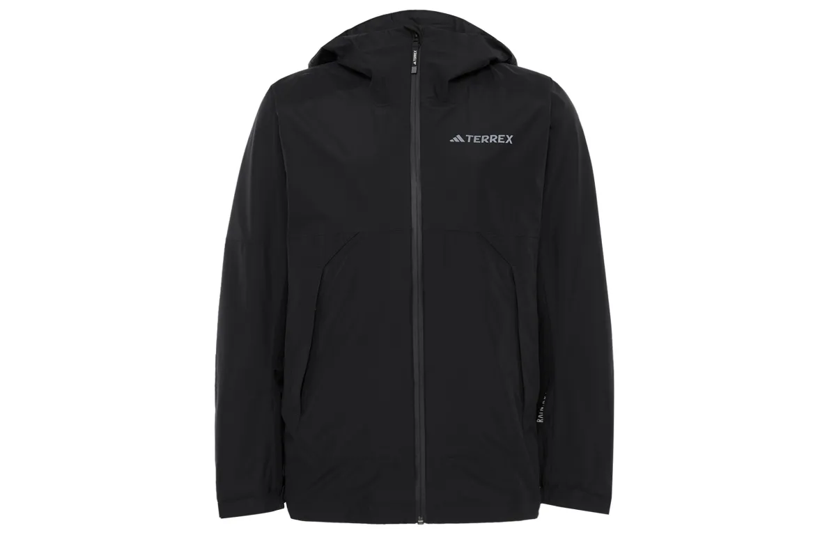 Adidas Outdoor Hiking Waterproof And Windproof Windbreaker Jacket Men's Black