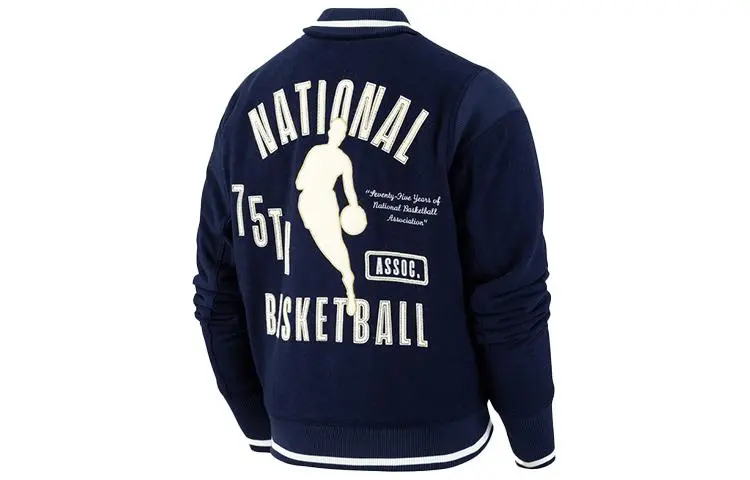 Nike Puffer Jackets Men's Dark Blue Baseball Collar Moderate Other