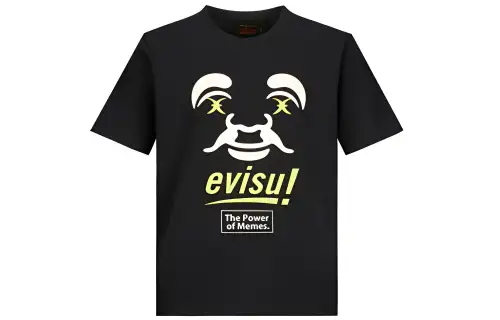 EVISU Straight Fit T Shirt Men's Black