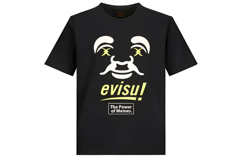 EVISU Straight Fit T Shirt Men's Black