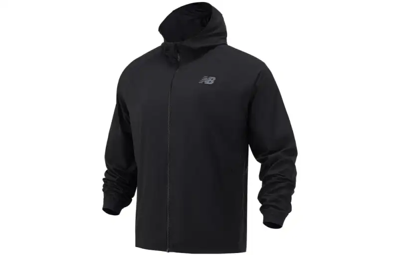 New Balance Jackets Men's Black Hooded Moderate Other