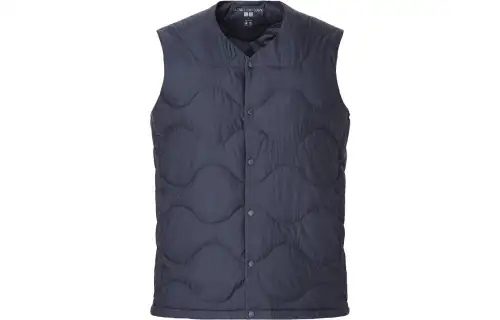 UNIQLO Vests Men's Navy Blue V Neck Moderate Other