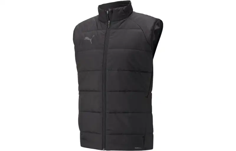 PUMA Teamliga Vests Men's Black Stand Collar Moderate Other