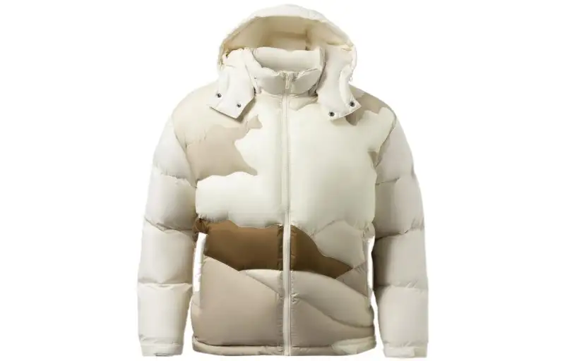 Li Ning Sports Fashion Collection Down Jackets Men's Eggnog Gray Detachable Hood Thickened