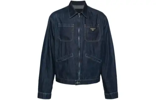 PRADA SS24 Denim Jacket Men's Blue