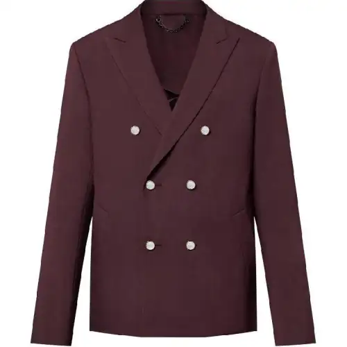 LOUIS VUITTON Double-Breasted Tailored Wool Jacket