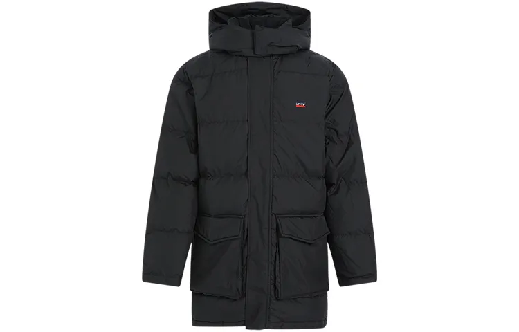 Levi's Down Jackets Men's Black Hooded Moderate Other