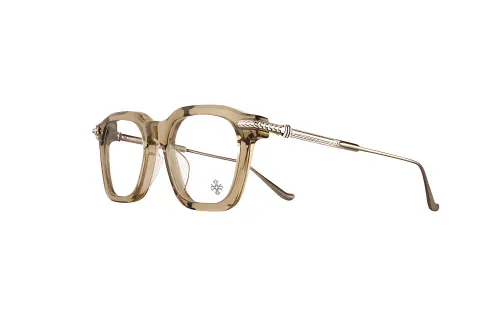 Chrome Hearts Irregular Shape Eyeglass Frames Men's Beige