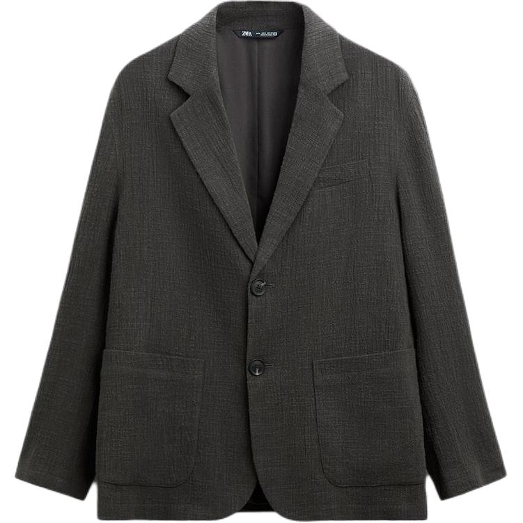 ZARA Business Suits Men's Black Suit Collar Moderate Business Suit