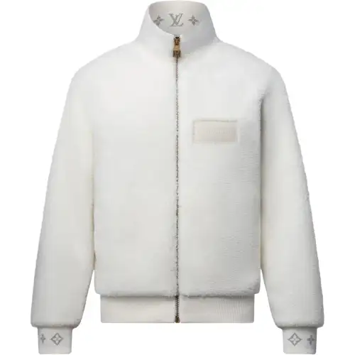 LOUIS VUITTON Velvet feel Coat Men's White