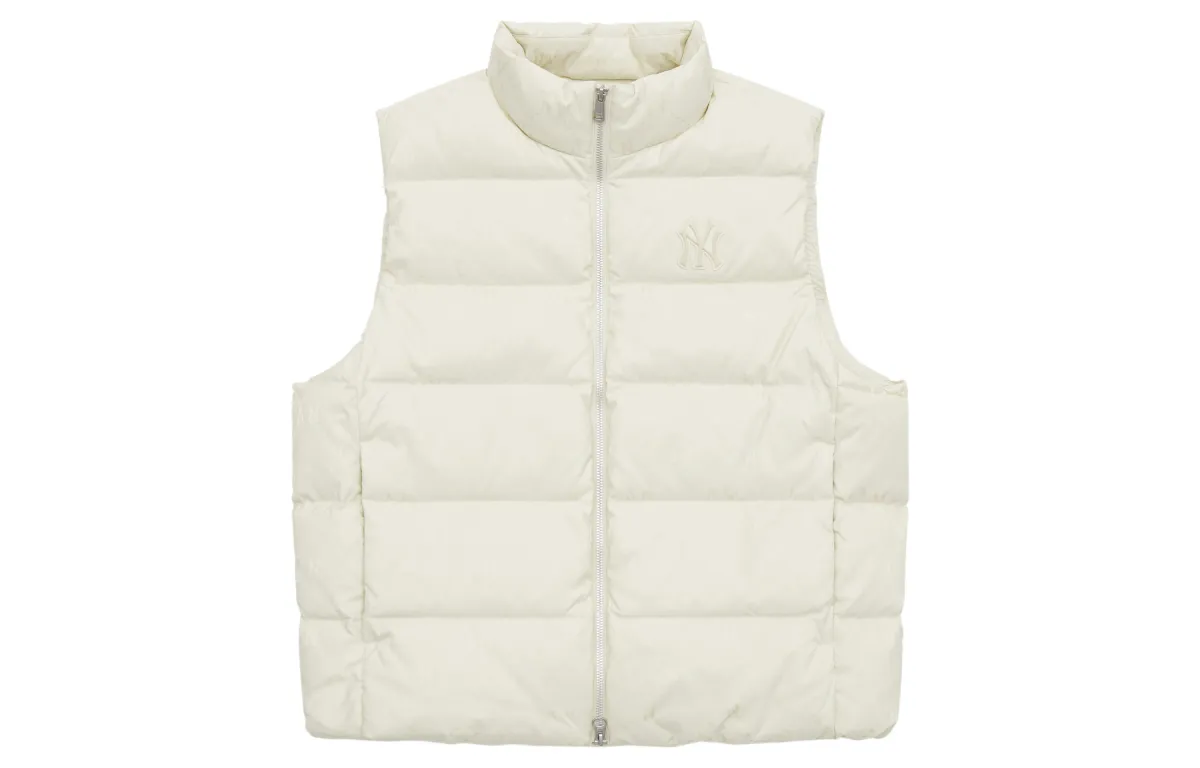 MLB MONOGRAM Down Vest Unisex Ivory White