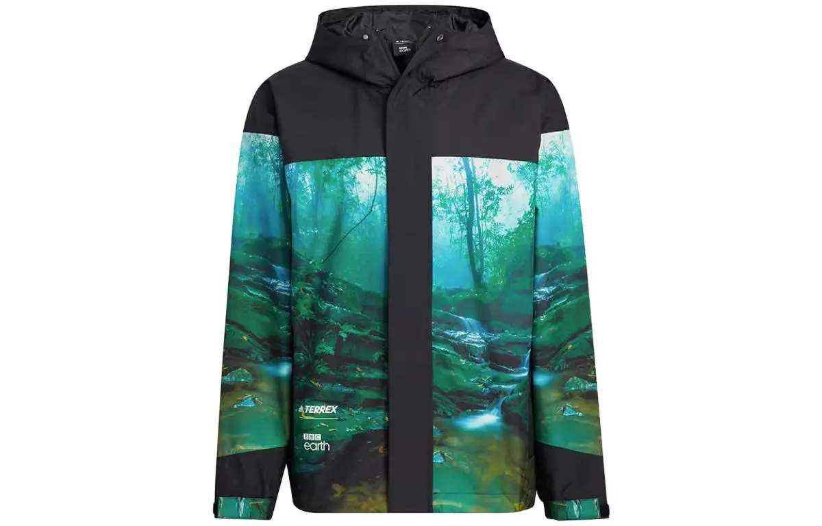 Adidas Jackets Men's Green Hooded Moderate Other