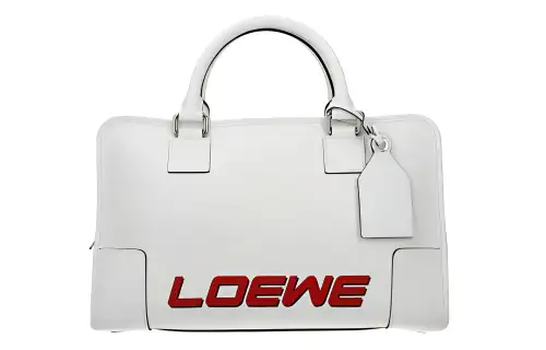 LOEWE Leather Handbag Women's White