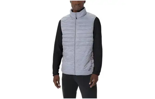ASICS PERFORMANCE INSULATED VEST 2.0 Vests Men's Gray Stand Collar Moderate Other