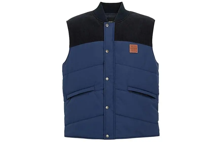 COACH Vests Men's Navy Baseball Collar Moderate Other