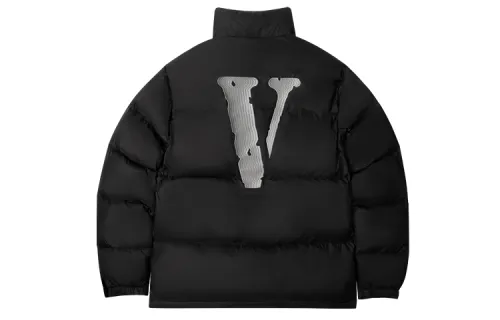 VLONE Big Logo Series Down Jacket Winter Unisex Black Silver