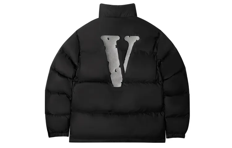 VLONE Big Logo Series Down Jacket Winter Unisex Black Silver