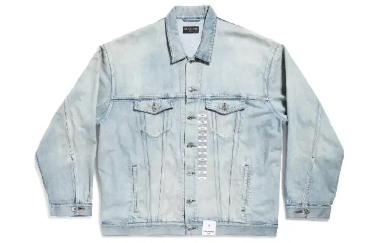Balenciaga Size Sticker Denim Jacket