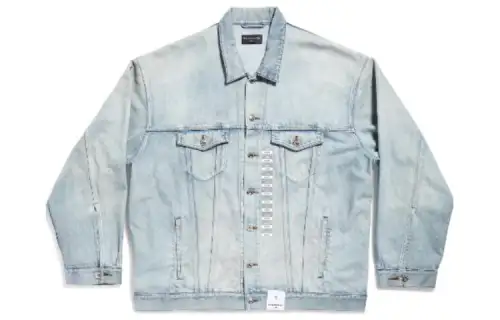 Balenciaga Size Sticker Denim Jacket