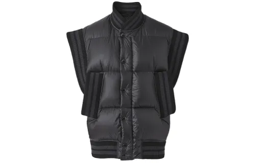 Burberry Down Vests Men's Black Stand Collar Moderate Other
