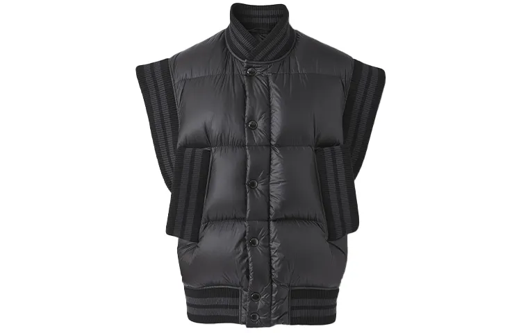 Burberry Down Vests Men's Black Stand Collar Moderate Other