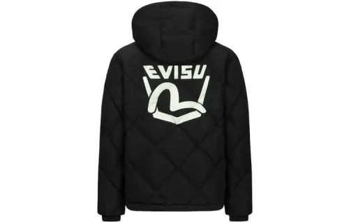 EVISU Jackets Men's Black Hooded Moderate Other