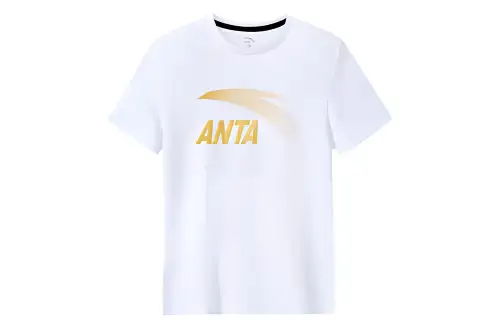 ANTA T Shirts Unisex White Crew Neck Moderate Straight Fit