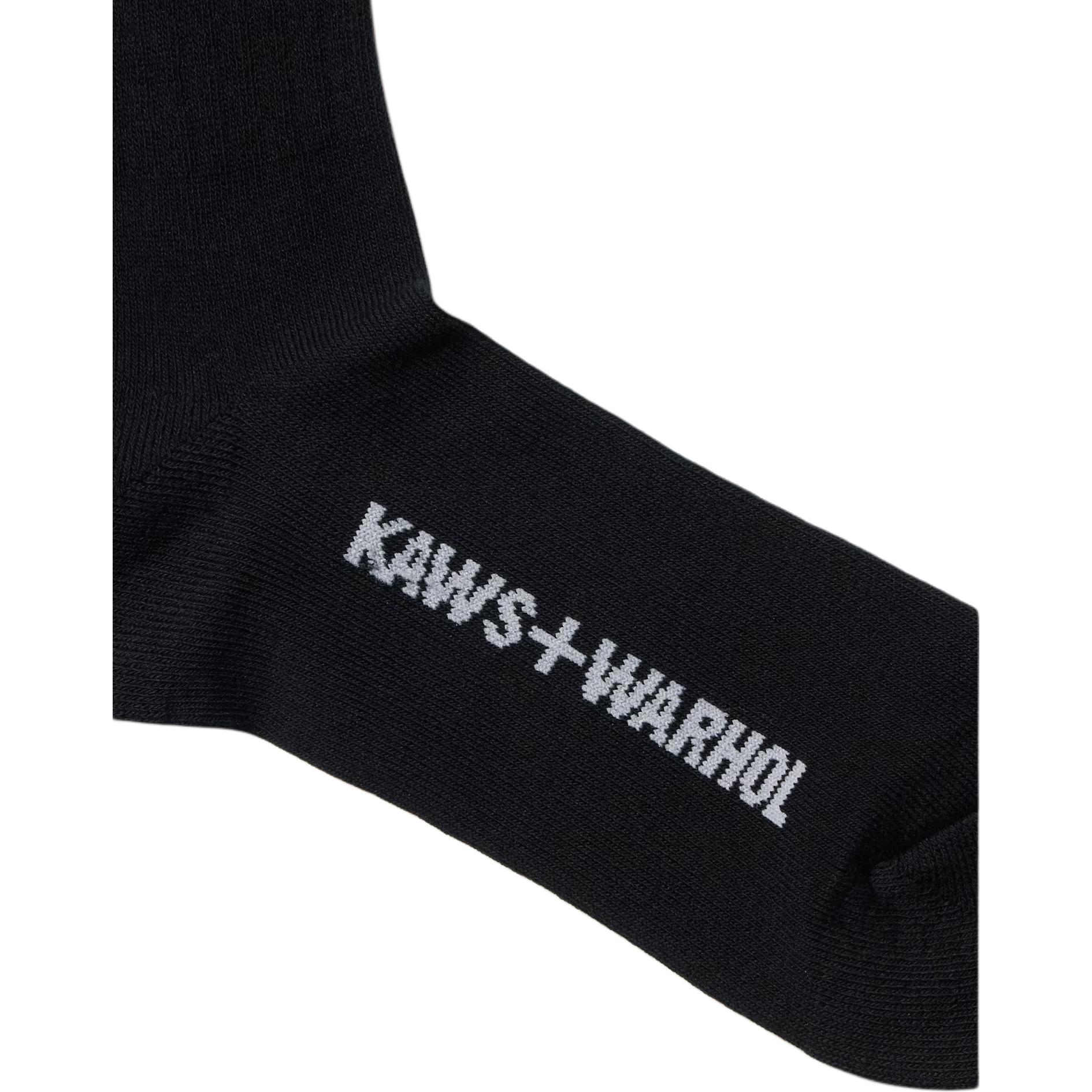 UNIQLO KAWS X WARHOL Crew Socks Unisex 1 Pack Black