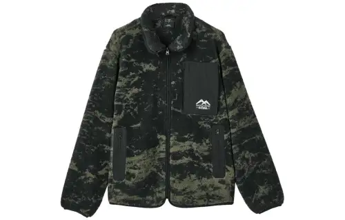 Skechers Sports Life Collection Jackets Unisex Black Green Camouflage/03PY Lapel Thickened Other
