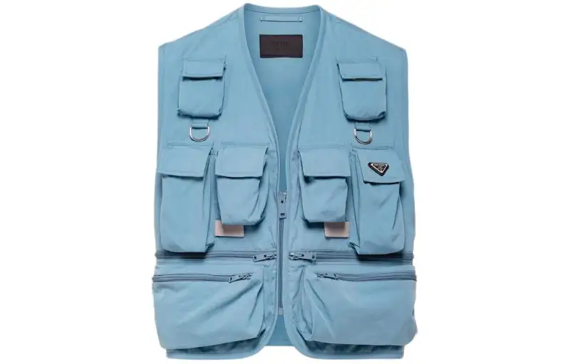 PRADA Vests Men's Blue Moderate