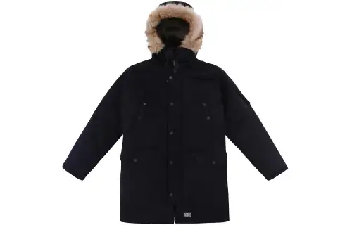 Levis Down Jackets Men's Black Hooded Moderate Other