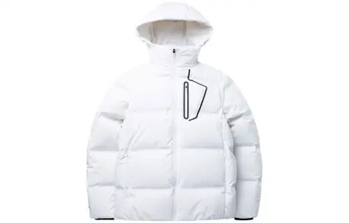 ANTA Down Jackets Men's White Hooded Moderate
