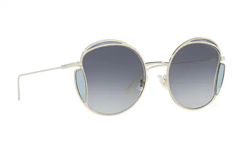 MIU MIU Irregular Shape Sunglasses Women's Gold