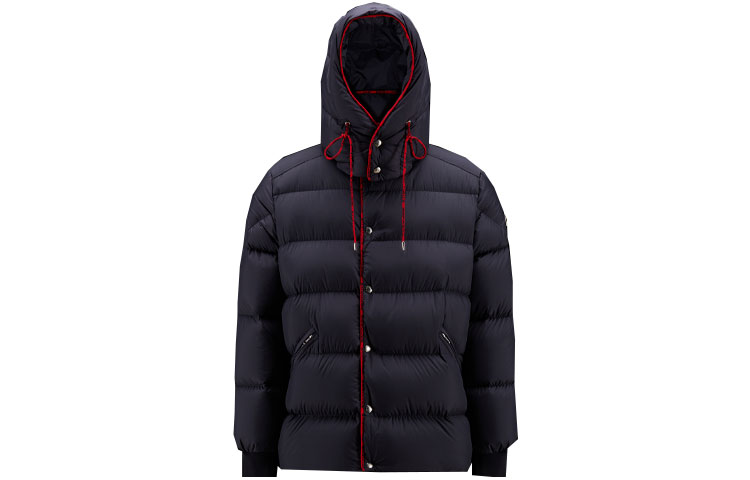 Мужской пуховик Moncler SS22 (темно-синий)