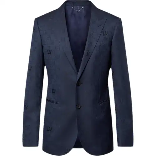 LOUIS VUITTON Single Breasted Wool Pont Neuf Jacket