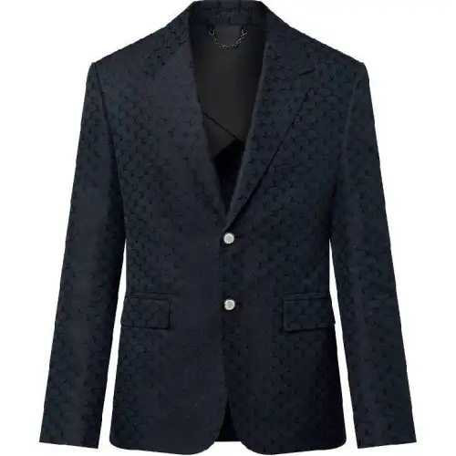 Lv Single Breasted Silk And Cotton Pont Neuf Jacket