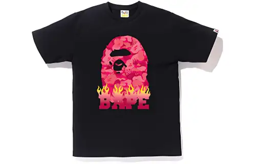 A BATHING APE Head Series T Shirts Unisex Crew Neck Moderate Straight Fit