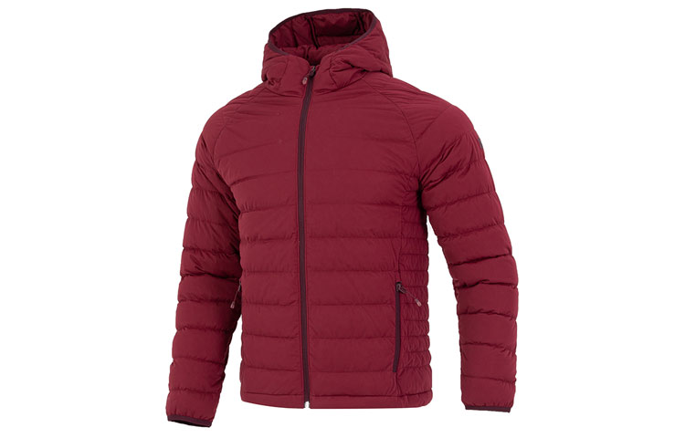 Under Armour Stretch Down Jackets Men's Burgundy Hooded Thin Other