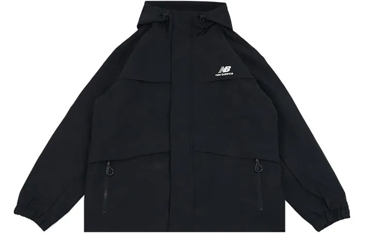 New Balance Jackets Men's Black Hooded Moderate Other