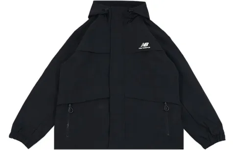 New Balance Jackets Men's Black Hooded Moderate Other