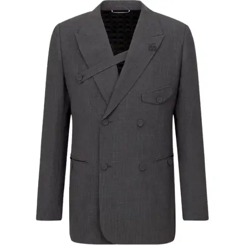 DIOR Business Suits Men's Gray Suit Collar Moderate Business Suit