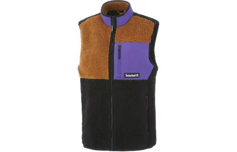 Timberland Vests Men's Black Stand Collar Moderate Other