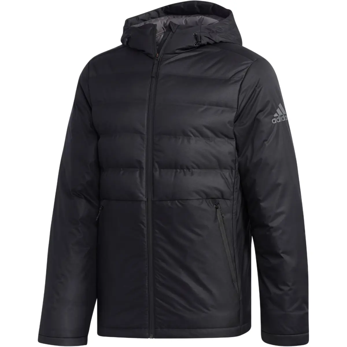 Adidas Down Jackets Men's Black Hooded Moderate Straight Fit