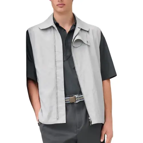 HERMES Jackets & Coats Men's Light Gray