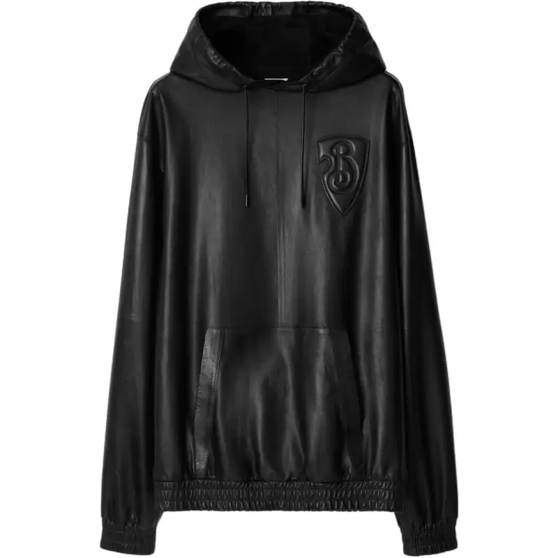 Burberry B Shield Leather Hoodie