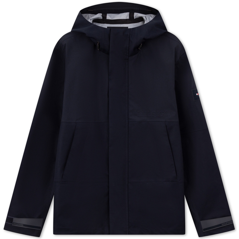 Tommy Hilfiger Waterproof And Windproof Windbreaker Jacket Men's Navy Blue