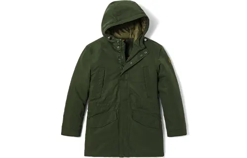 Timberland Puffer Jackets Men's Luggage Bag Green Hooded Thickened