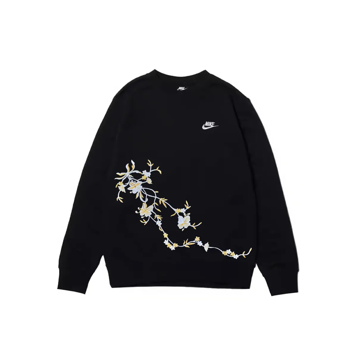 Nike Sweatshirts Men's Black Crew Neck Moderate Regular