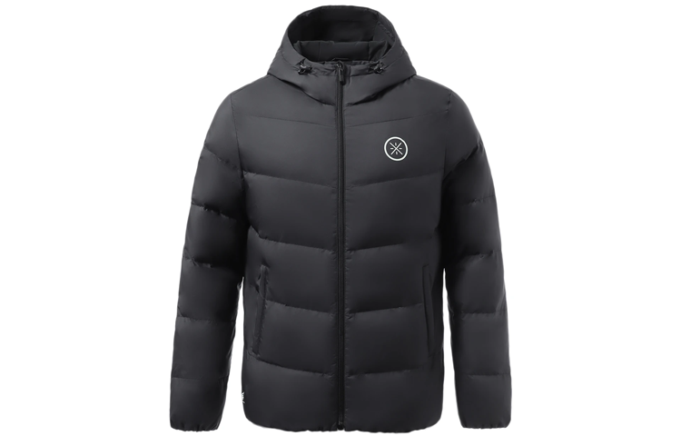 Li Ning, long-sleeve with zipper, black down jacket