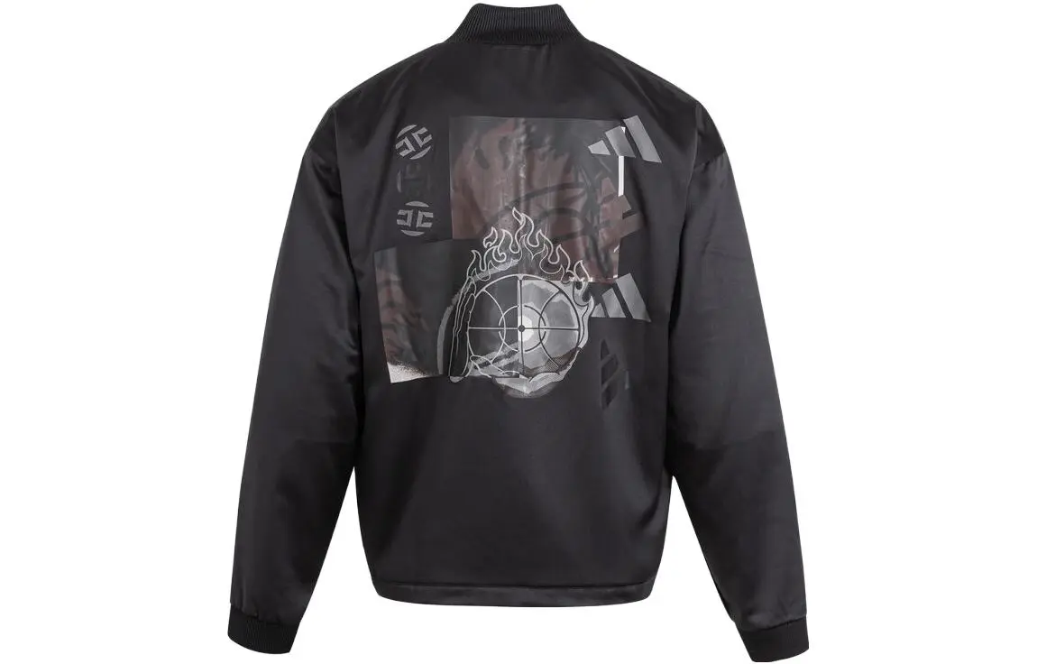 Adidas Jackets Men's Black Baseball Collar Moderate Other
